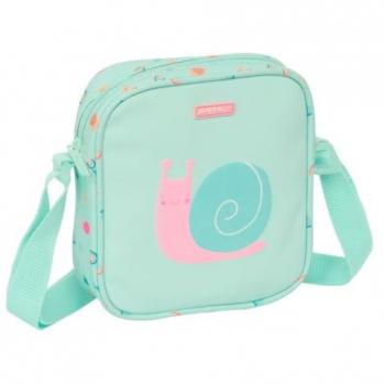 Bolso Bandolera Safta Caracol Turquesa 16 x 18 x 4 cm