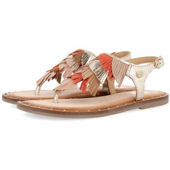 Gioseppo 47833, Sandalias con Punta Abierta para Niñas, Dorado