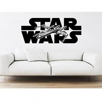 Xwing Wall Decal Vinyl Sticker Decals Star Wars Logo X-Wing Fighter Wall Decal Children Kids Nursery Bedroom Office Decor Window Dorm ZX204 by IncredibleDecals
