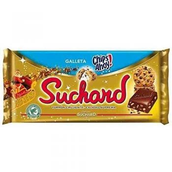 Suchard Turrón De Chocolate Con Leche Y Galletas Chips Ahoy Navideño - 260 Gramos