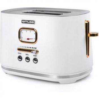 Muse MS-130 W Tostador de Pan 2 Rebanadas Blanco
