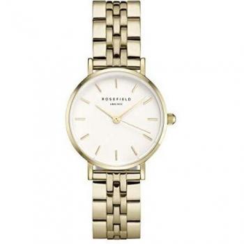 Rosefield womens watch the small edit white dial steel gold strap gold round case 26wsg267
