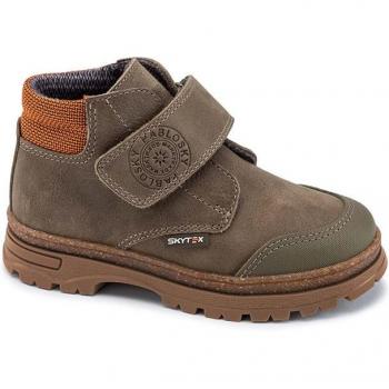 Botines de niño Pablosky de piel Hydro Verde 507191 con cierre adherente