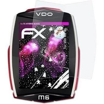atFoliX Lámina Protectora de plástico Cristal Compatible con VDO M6 WL Película Vidrio, 9H Hybrid-Glass FX Protector Pantalla Vidrio Templado de plástico