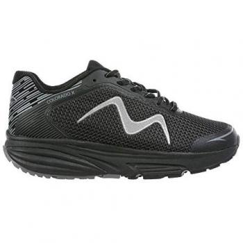 Zapatillas MBT Colorado X de Cuero para Mujer, Tipo Bajo, Color Negro