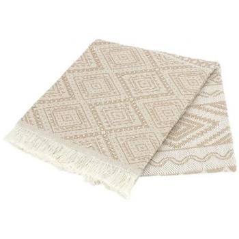 Colcha Plaid Multiusos de Algodón Tunez Beige 225x260 cm