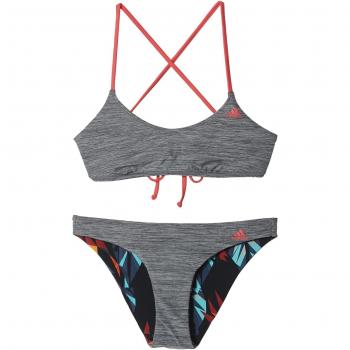 adidas BV Pu Per Bik - Bañador para mujer, color gris / rojo / negro , talla 38