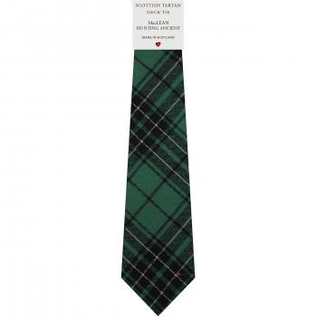 Mens All Wool Tie Woven Scotland - MacLean Hunting Ancient Tartan