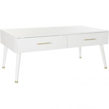 Mesa de Centro Melamina Metal 120x60x50 Blanco
