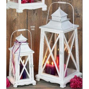 Faroles Castell, Juego de 2, Cristal, chapa, 27 x 27 x 71 cm; 19 x 19 x 47 cm