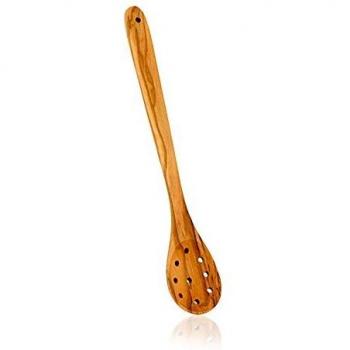 Metaltex Cuchara Aceitunas Madera DE Olivo 21cm, Multicolor, Olivenlöffel, 21 cm