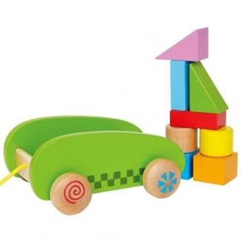 Hape E0408 - Remolque con bloques de construcción