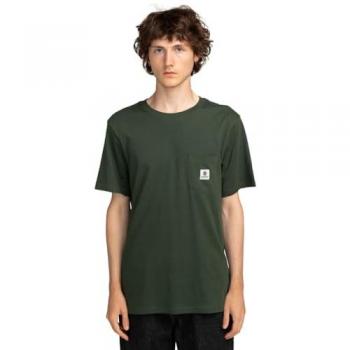 Camiseta de hombre Basic Pocket Element, manga corta, color verde Deep Forest, estándar
