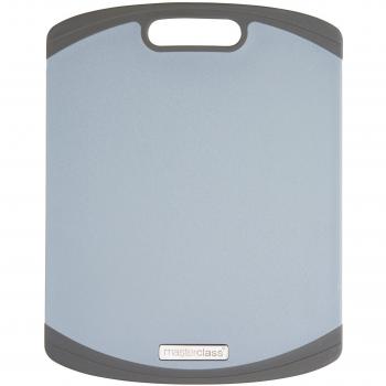 KitchenCraft MasterClass Tabla de Cortar Antideslizante con Acabado Antiadherente, Plástico, 36 x 28 cm - Gris