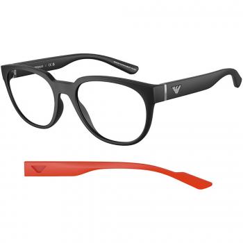 Emporio Armani EA3224F Asian Fit 5001 Men's Eyeglasses Black Size 54 - Frame Only, Blue Light Block Available