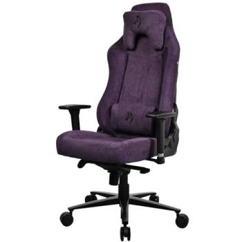 Silla Gaming Arozzi Vernazza Soft Fabric Púrpura con Base de Aluminio y Soporte Ergonómico