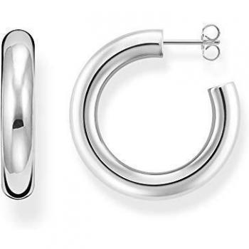 Pendientes de aro medianos Chunky de plata esterlina Thomas Sabo