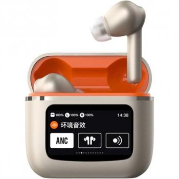 Auriculares Inalámbricos Bluetooth Klack T68 Pro con Pantalla LED a Color y Cancelación Activa de Ruido ANC en color Oro