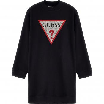 Guess J3YK20 Girls' Black Terry Cloth Sweater Dress