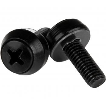 StarTech.com M6 x 12mm Mounting Screws - 100 Pack, Black