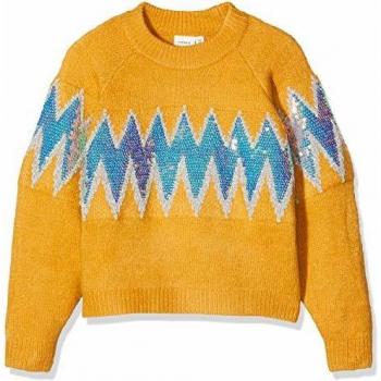 NAME IT Onlmischa L/s V-Neck Pullover Knt suéter, Multicolor