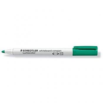 Staedtler Lumocolor 341 Marcador para Pizarra Blanca - Punta Biselada 1-2mm Aproximadamente - Secado Rápido - Color Verde (10 Unidades)