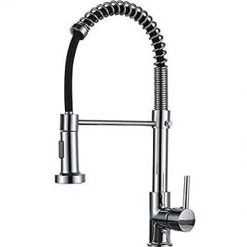 Grifo de cocina extraible con resorte monomando muelle de latóngrifos para fregadero de cocina Agua Caliente y Fría