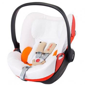 Cybex - Funda de verano para silla de auto cloud q rizo blanco