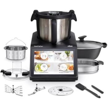 Robot de cocina multifunción Ufesa TotalChef RK10, pantalla táctil 10, 30 funciones, WIFI, capacidad máxima 4,5L con asa