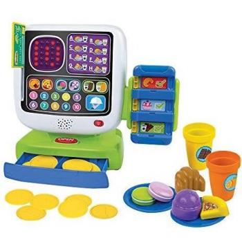 winfun - Caja registradora con accesorios y sonido en español