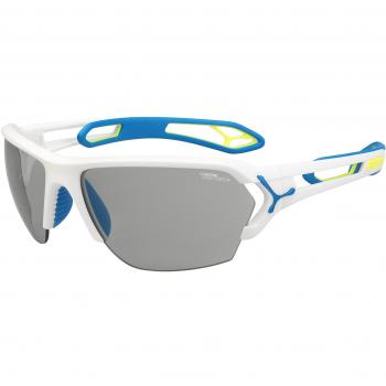 Cébé S'Track, Gafas de Sol, Blanco Mate / Azul, L