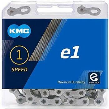 KMC E1 - Cadena de Engranaje para Eje, Color Plateado, 110 eslabones