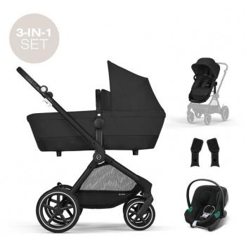 Cybex Eos Lux Travelsystem 3 en 1 con Aton B2 Moon Black