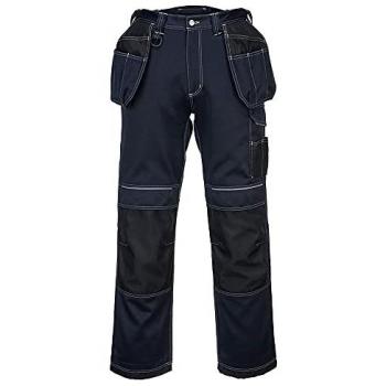 Pantalones de Trabajo Holster PW3 con Bolsillo Lateral Grande, Color Marino y Negro