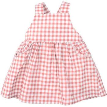 Vestido de bebé niña en cuadros vichy azul con tirantes cruzados