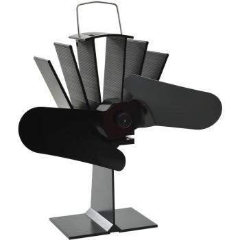 Ventilador de estufa accionado por calor 2 aspas negro