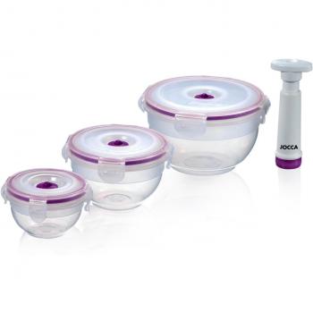 Jocca 4466 - Set de 3 recipientes con bomba al vacío