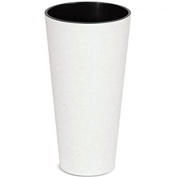 Macetero Alto Redondo Blanco Roto 20x20x38cm 4L Sin Depósito - Prosperplast