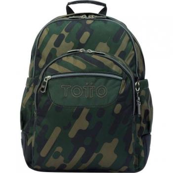 Mochila Escolar Totto Crayoles Verde Militar 3DL