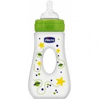 CHICCO 75725.31 BIBERON PASSEGGIO 240 ML SILICONE VERDE