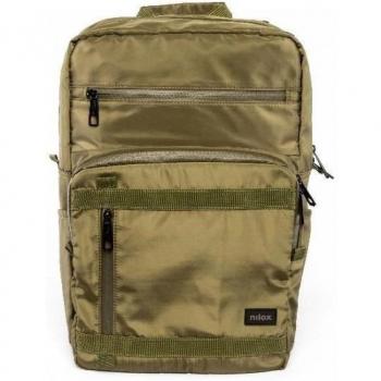 Nilox Urban Mochila para Portátil 15.6 - Múltiples Compartimentos - Correas Ajustables - Color Verde