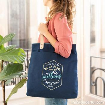 Bolsa Tote - Aquí hay espacio para Mr. Wonderful y aventuras - 40x41x11,5 cm