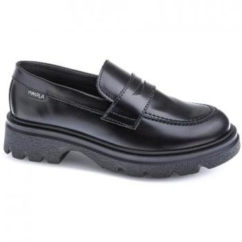 Mocasines de Piel para Niña Paola - Zapatos Colegiales Negros Pablosky