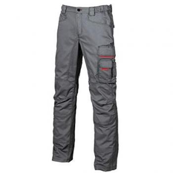 Pantalones de Trabajo U-Power Grin, Modelo HY107GM-56, Talla 56 (EU), Color Gris Meteorito, Material Polar