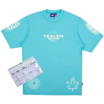 Basic Patch T-Shirt Tealer in Blue for Men