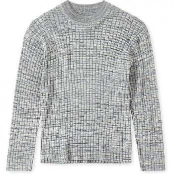 Gray Round-neck Knitwear for Men, Size M