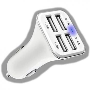 Cargador de coche para móvil CARCOMMERCE 42613 - Adaptador de cargador de mechero, carga rápida y universal