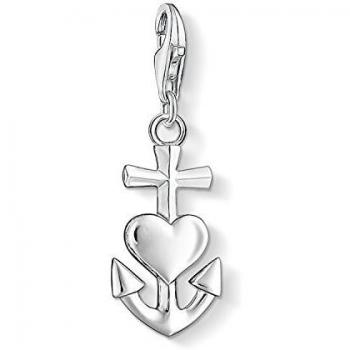 Colgante Charm Thomas Sabo Cruz Corazón Ancla Glaube Liebe Hoffnung Plata de Ley 925