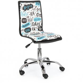 Silla de oficina Young Hello acero y polipiel 42,5 x 40 x 87 cm