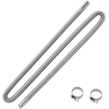 VEVOR Stainless Steel Flexible Exhaust Hose Kit for Diesel Heaters, 77.95 inch with 2 Hose Clamps, Compatible with 2KW, 5KW, and 8KW Systems